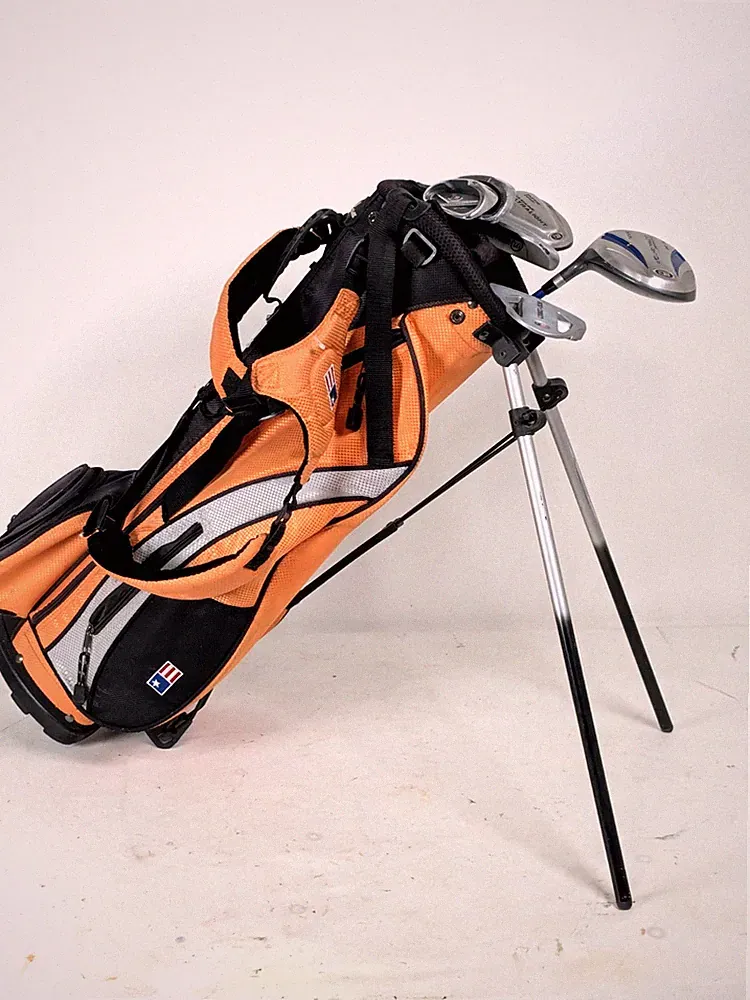 U.S. Kids Golf Left Handed Assorted Clubs & Orange Bag