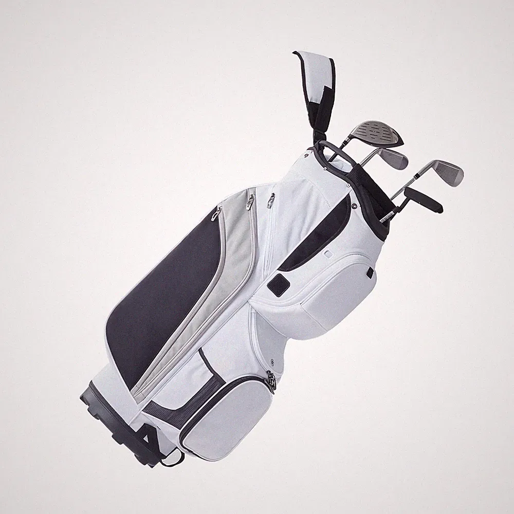 Uimoso 36” Golf Cart Bag 14 Way Organizer Divider Top 13 Pockets White Nylon