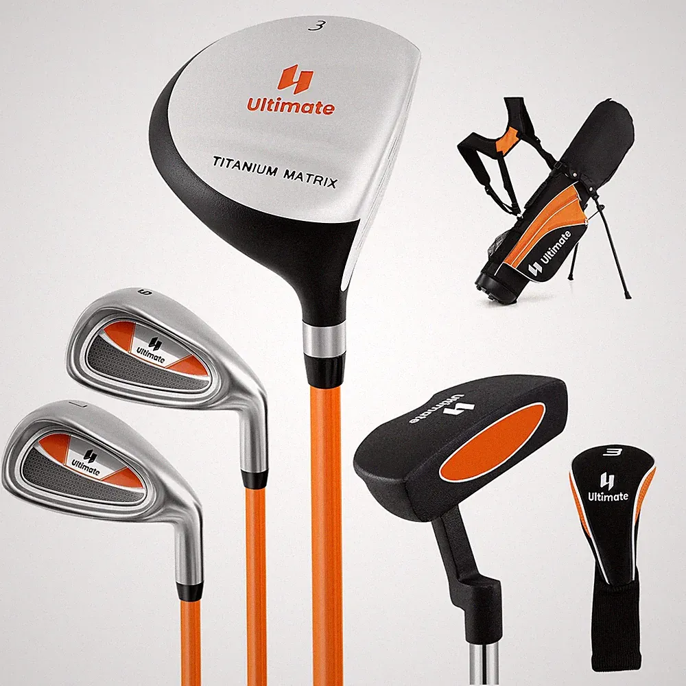 Ultimate 31" Set of 5 Portable Junior Complete Golf Club Set for Kids Age 8+