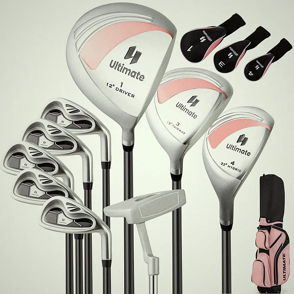 Ultimate Ladies Womens Complete Golf Clubs Set 10 Pieces Includes Alloy Driver