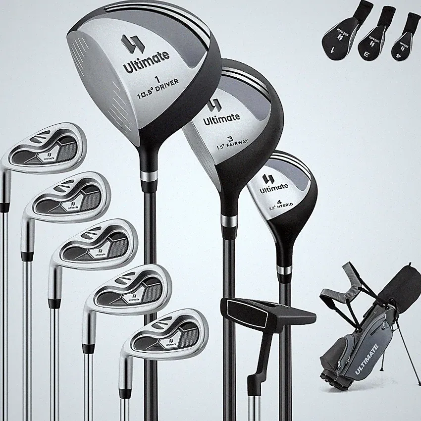 ULTIMATE Left Handed Golf Clubs for Men, 10pcs Men's Complete Golf Club Set