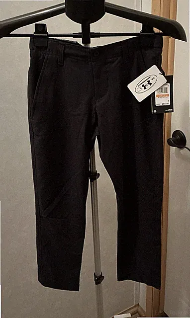 Under Armour Boys Matchplay Pant Black Golf Athletic Pants Size YS JP/J-CH