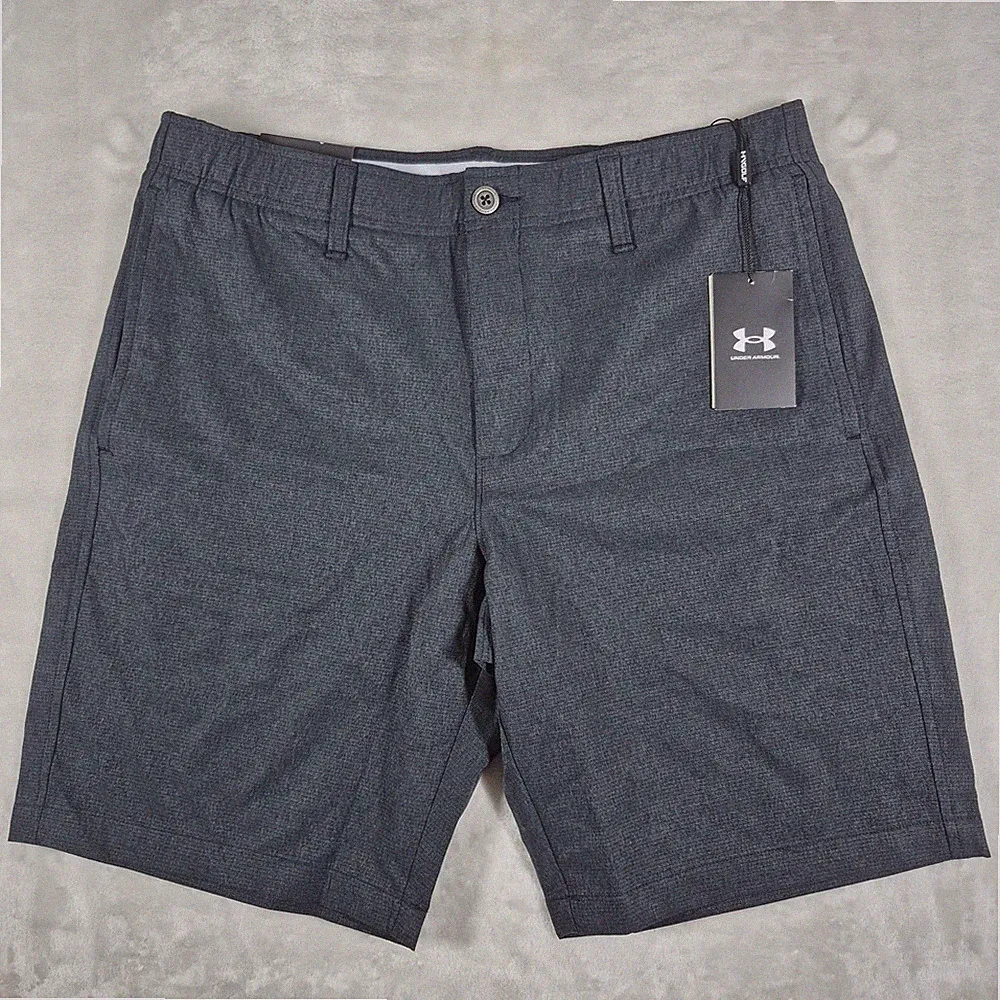 Under Armour Golf Vented Shorts Men's 34 Gray 10" Inseam Athletic Casual NWT