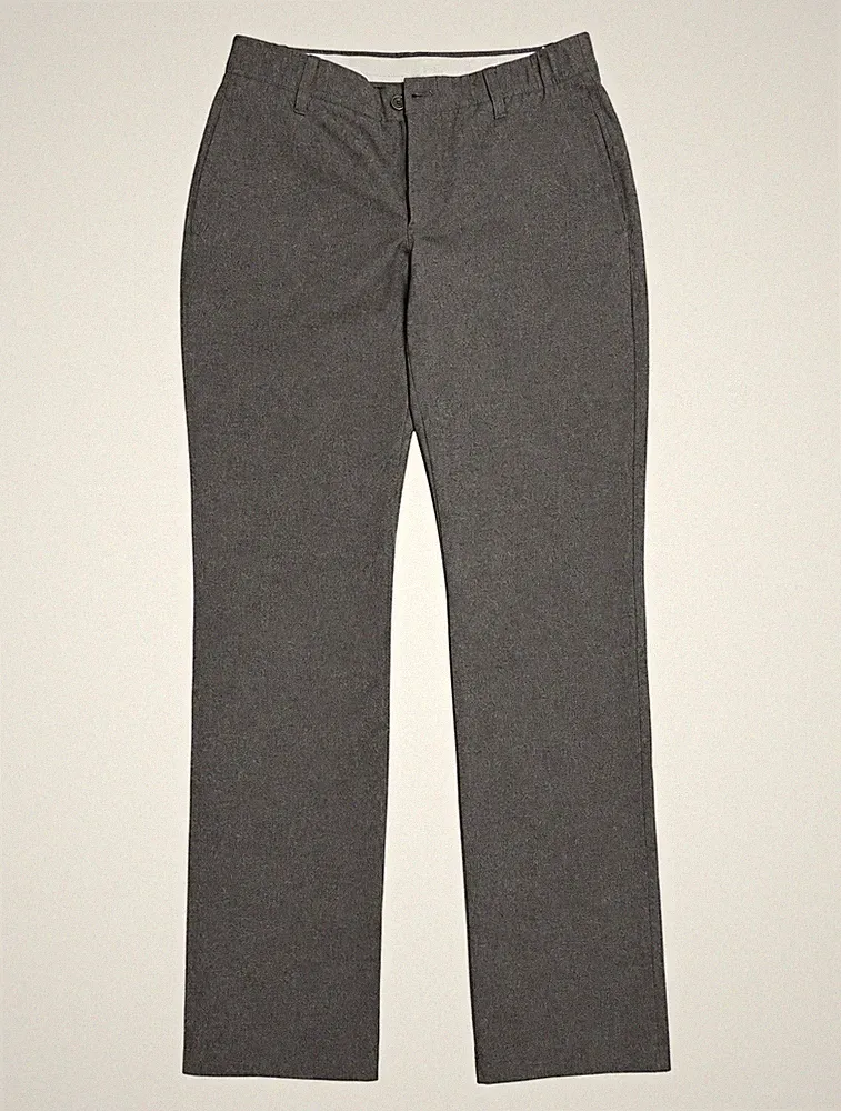 Under Armour Men’s Gray Golf Pants Flat Front Solid Zip Logo Waist 32
