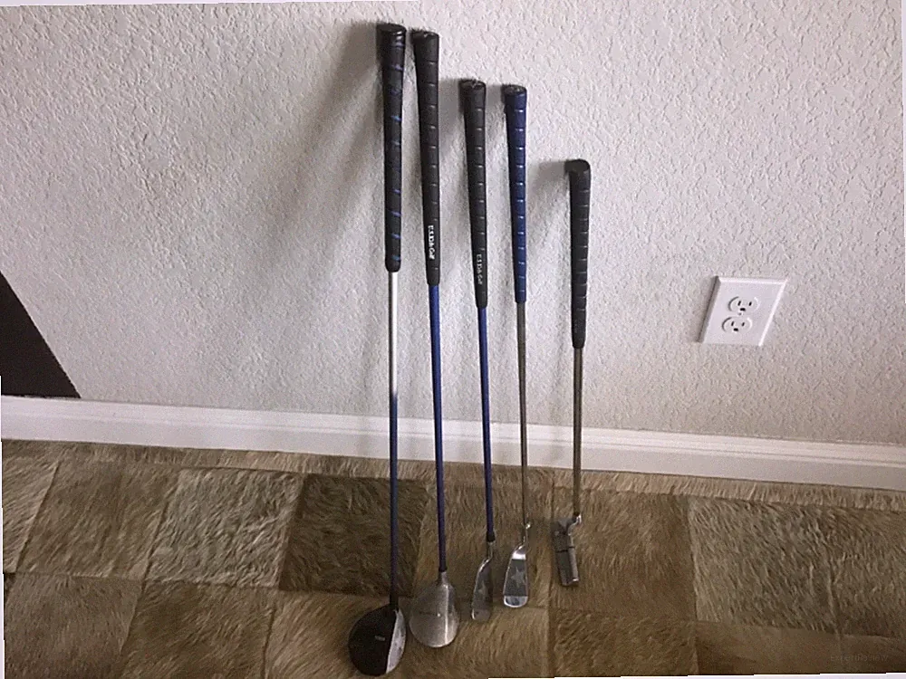 US Kid Golf Clubs Blue 45 Set - 5 Clubs - RH - Nice! No Bag!