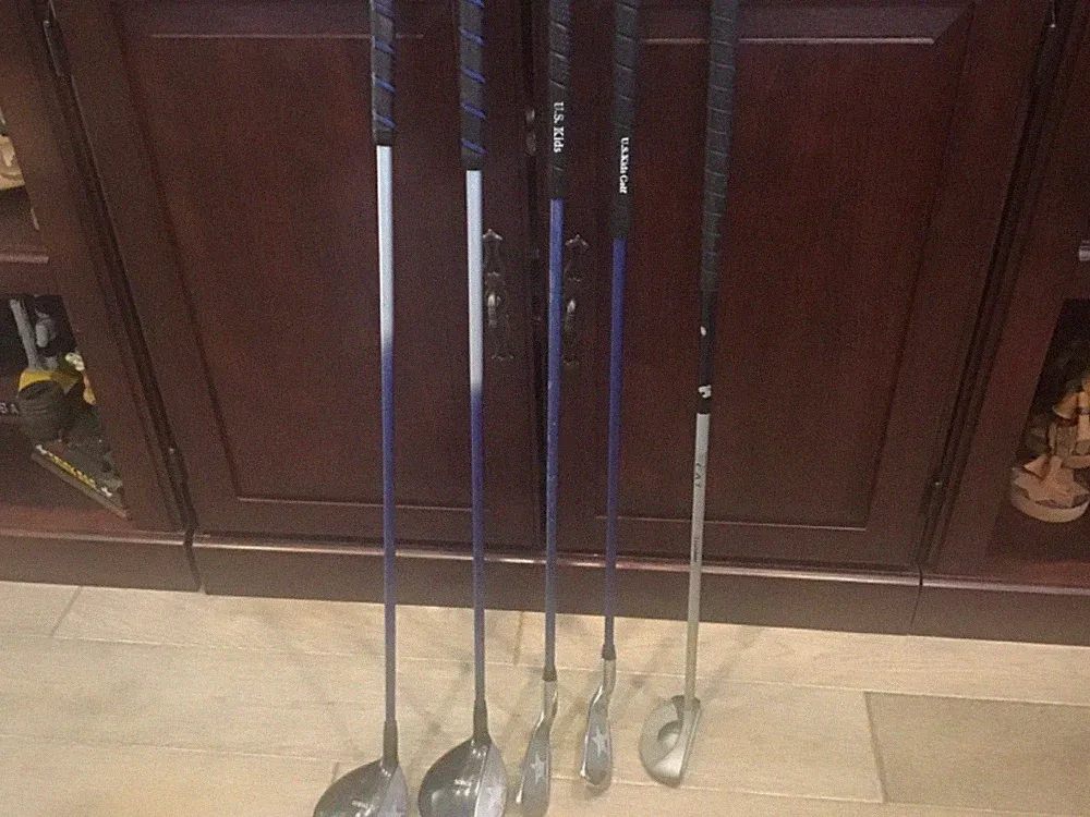 US Kid Golf Clubs Blue 45 Set - 5 Clubs - RH - Nice! No Bag!