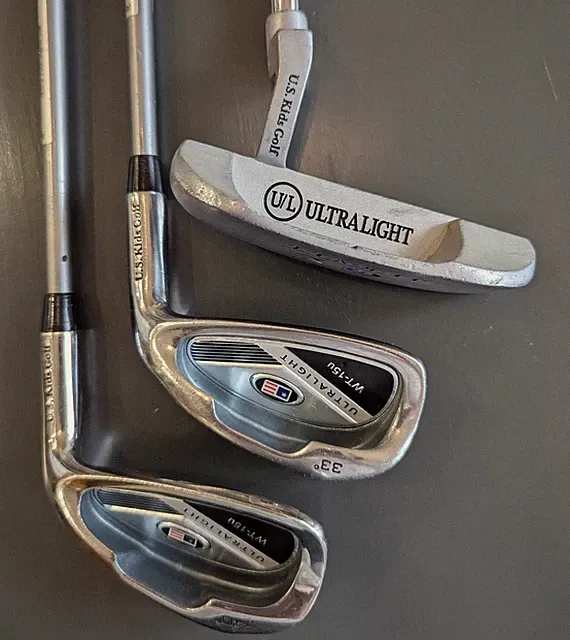 US Kids Golf 54" RH Ultralight WT-15u 6 & 8 Iron & 29" Jekyll Putter Juniors Set