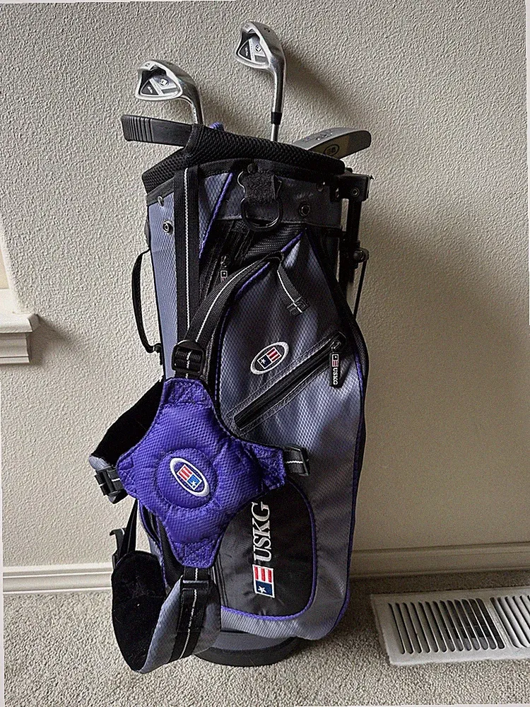 US Kids Golf Club Set RH UL54-U USKG 3 Clubs W/Bag WT-15U 51"-57" Tall Age 8-10