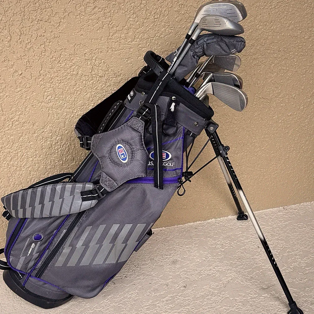 US Kids Golf UL54 WT-15s Junior 10 Club Set DV3 Driver Hybrid Irons Stand Bag