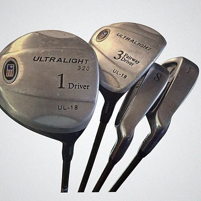 US Kids Golf Ultralight UL-18 Junior Tall Club Set 4pc 1 & 3 Wood 8 Iron PW