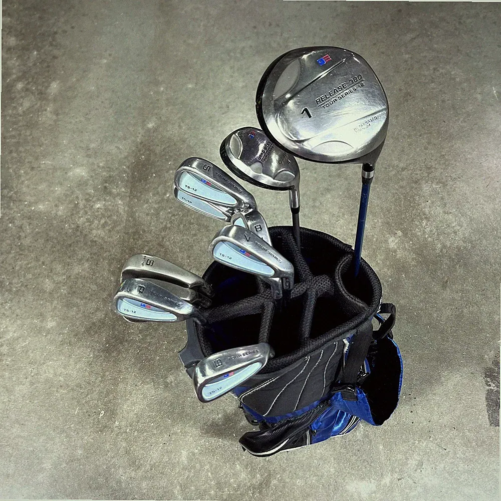 US Kids Tour Series -12 Club Set Driver 4H 5-PW GW SW Green 57"-39 Junior RH Bag