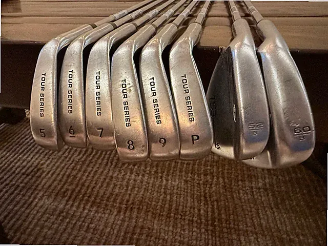 Us Kids TS3 60inch LH Irons P-5 52, 60 degree wedge Steel Shaft Bag NOT included