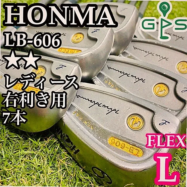 USED HONMA LB-606 2S Grade 2-Star Ladies Iron Set 7pcs 6-SW Shaft Flex L Graphit