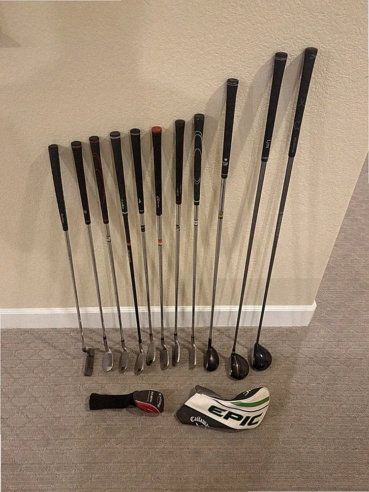 Used Left Handed 11 Club Complete Beginner Standard Length Golf Set