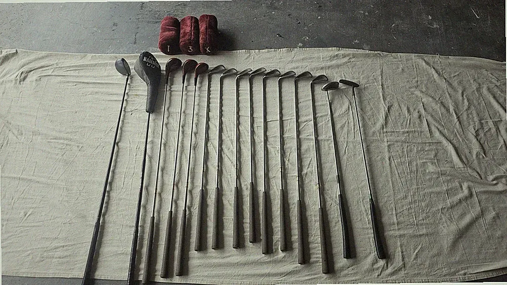 used left handed golf clubs full set beautifu set made by Ping in the eighties.