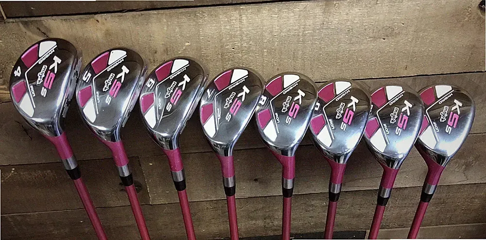 USED Petite Senior Ladies Pink Majek Golf Clubs Hybrid Set #4-SW 183-DV2N