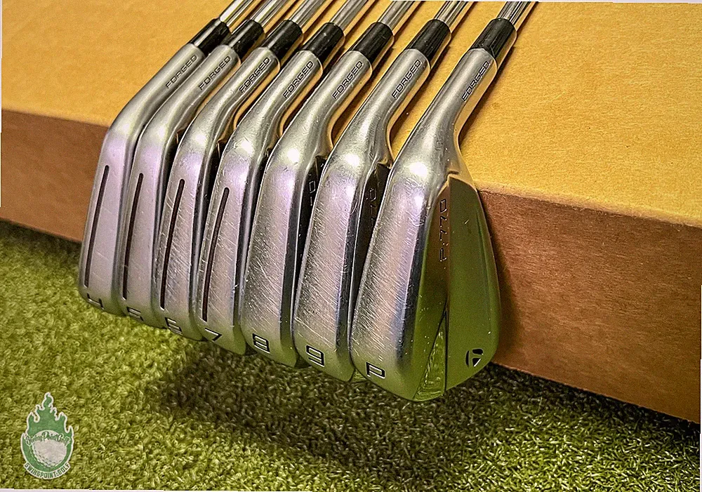 Used RH 2023 TaylorMade P-770 Forged Irons 4-PW Tour Lite Stiff Flex Golf Set
