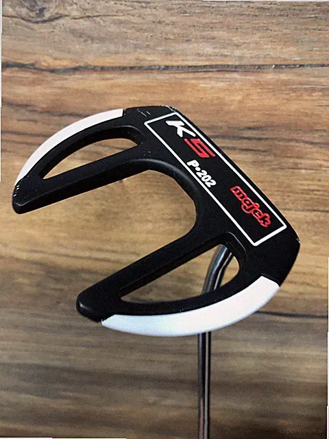USED RH MEN'S MAJEK K5 RED/BLACK P-202 GOLF CLUB PUTTER 35 INCHES 5962-4FJH