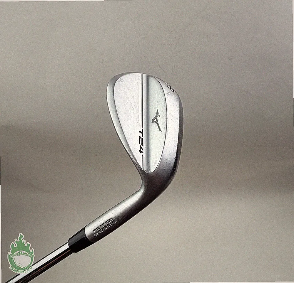Used RH Mizuno T24 White Satin V Grind Wedge 60*-12 S400 Stiff Steel Golf Club