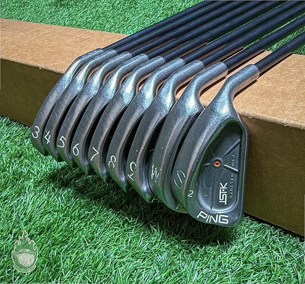 Used RH Ping Brown Dot ISI-K Irons 3-PW/SW U44 Senior Flex Graphite Golf Set