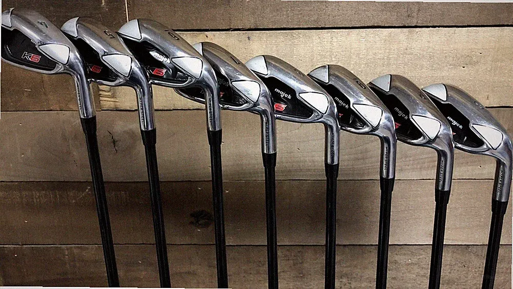 USED RH Senior Mens Majek K6 Iron Set #4-SW Senior Flex Graphite Shafts 81-7ZLN
