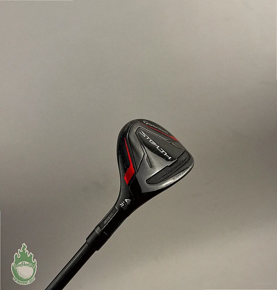 Used RH TaylorMade Stealth 4 Hybrid 22* 7-S Stiff Flex Graphite Golf Club