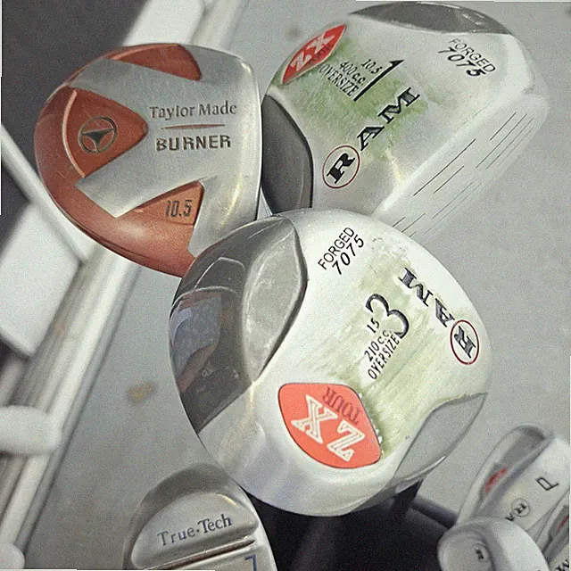 USED SET OF "RAM"GOLF CLUBS PLUS ASSORTED CLUBS W/ BAG