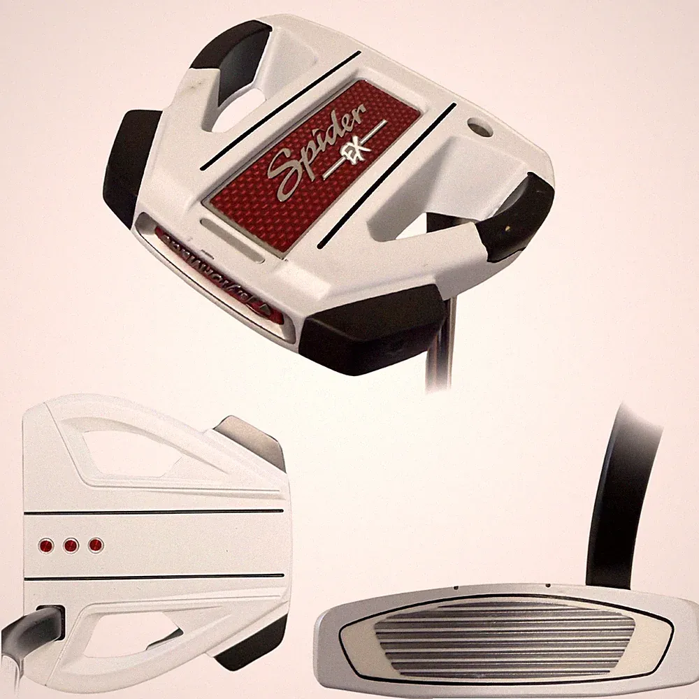 Used TaylorMade Spider Ex White Putter, Flow Neck, 34in