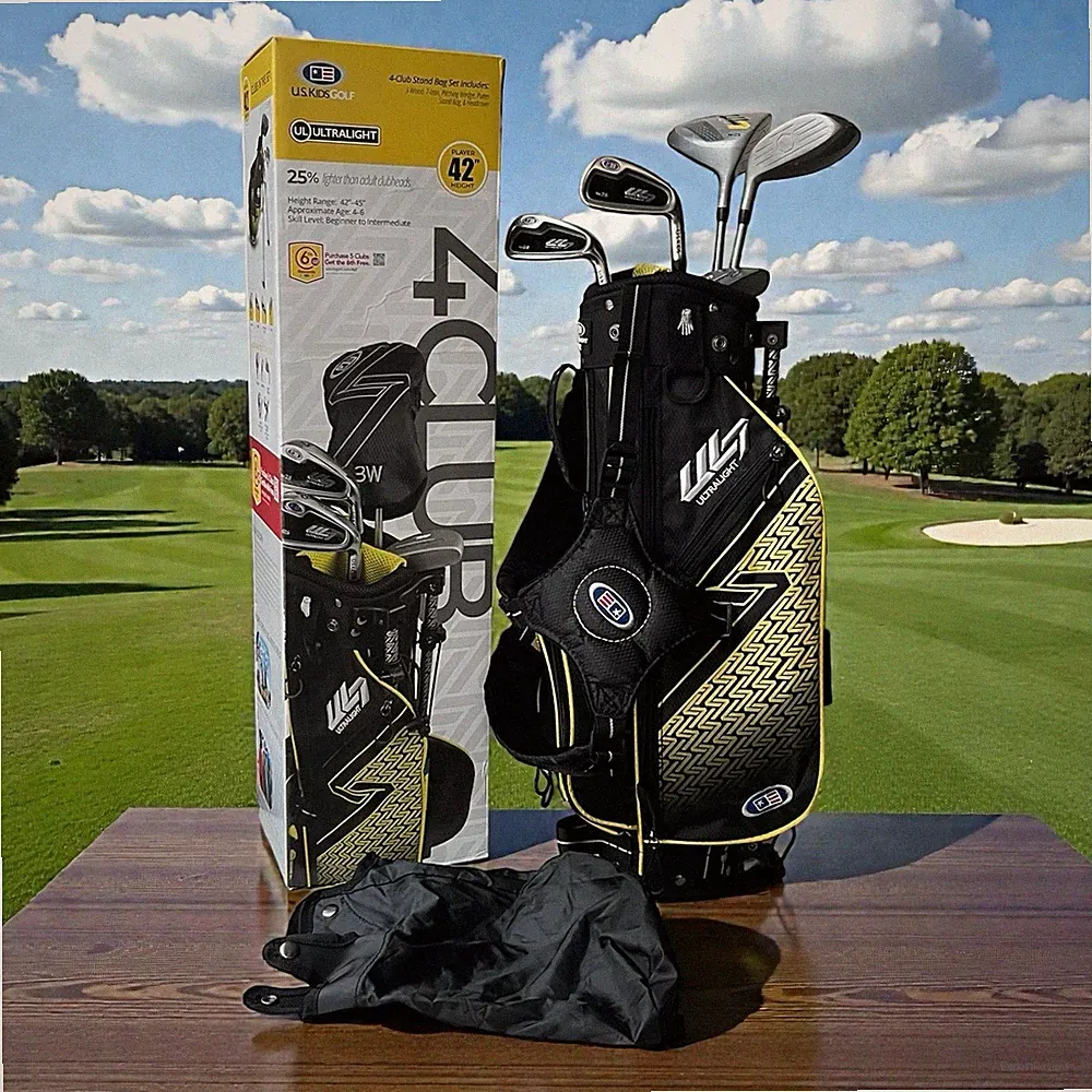 USKG Golf 42” Ultralight 5 Club UL7 Golf Set Bag US Kids Junior Right Yellow Box