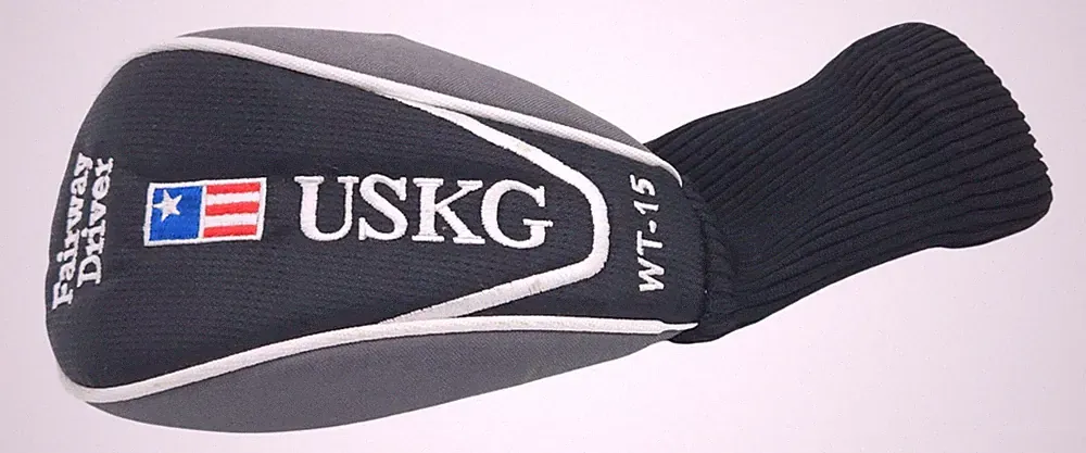 USKG Golf Club Head Cover Headcover Kids Fairway Driver WT-15 Black Gray
