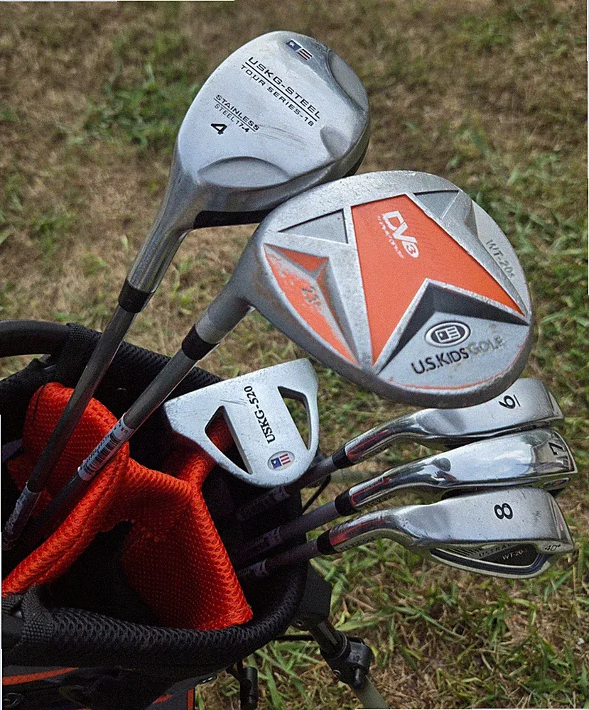 USKG US Kids Golf Club Set LH DV3 UL/51" Junior 6 Club's Age 7-9 48"-57" Tall