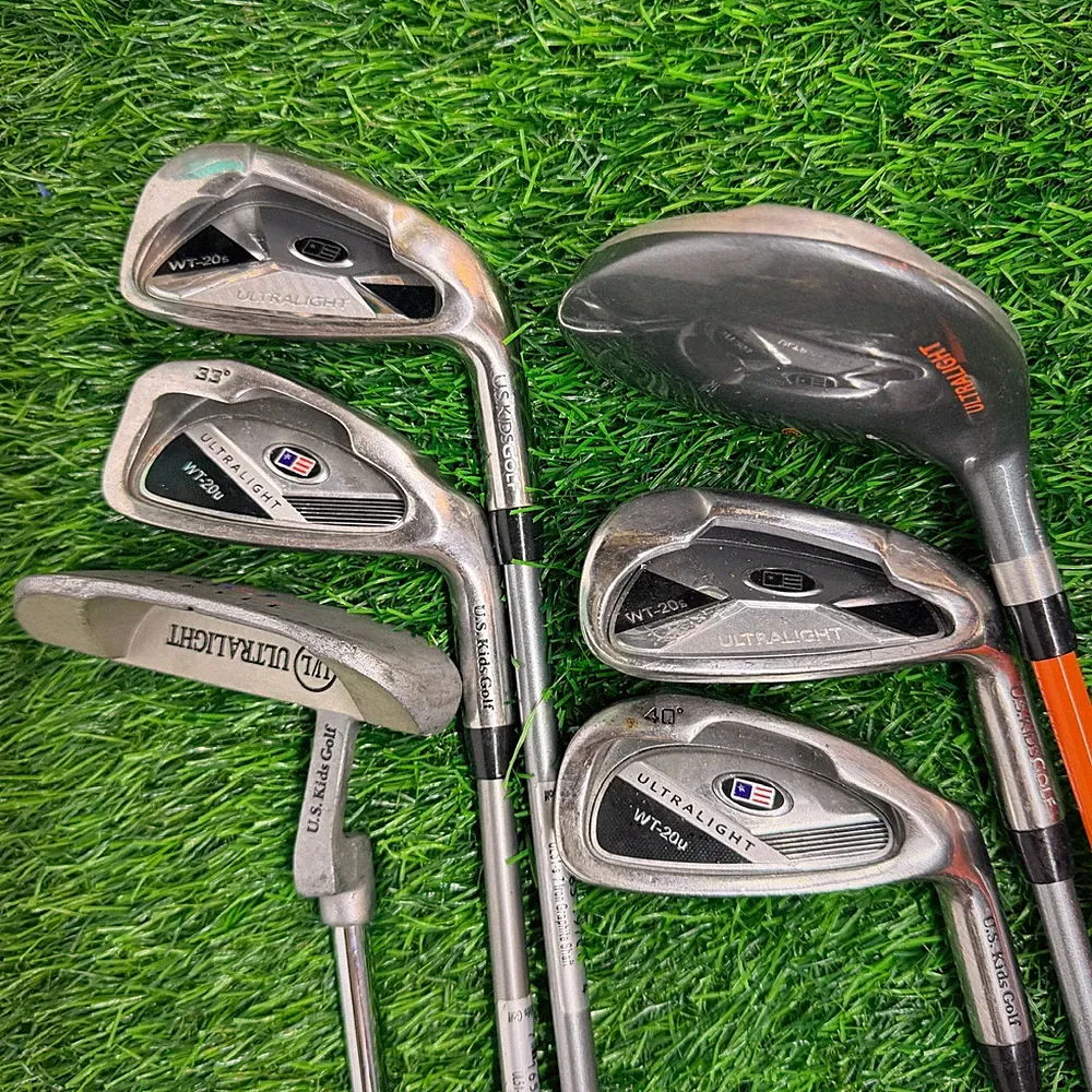 USKG WT-20u/s UL51-u/s RH 23° FWood PW 9-6 Iron Putter U.S.Kids Junior Golf Set