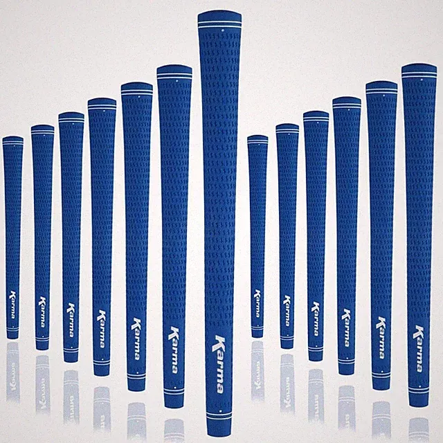 Velour 13 Piece Golf Grip Set Blue Jumbo 1/16 Oversize Rubber Velvet