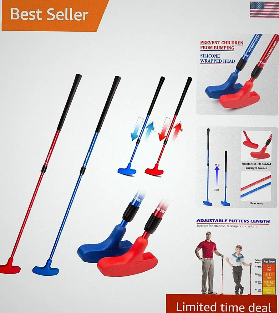 Versatile Mini Golf Putters for Left/Right Handed Beginners - Adjustable Design
