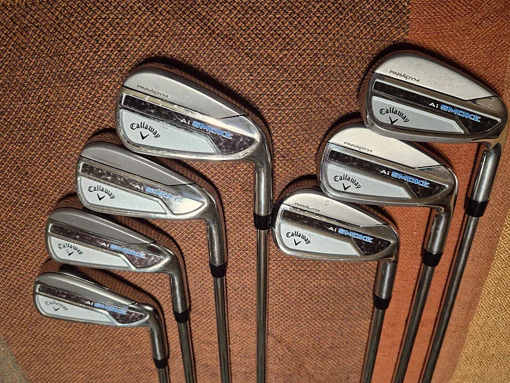 VERY NICE! Callaway-2024 AI Smoke Iron Set, 5-PW, AW-Elevate MPH 95 Stiff shafts