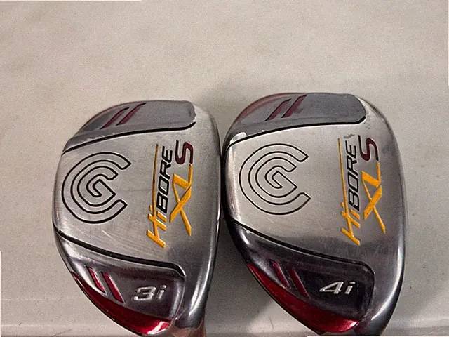 VERY NICE Set Cleveland Hibore XLS Hybrids 3 & 4 Fujikura Red X Extra Stiff 6392