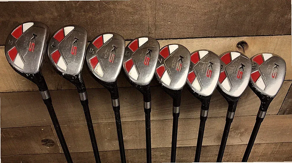 VERY USED RH Senior Mens Majek K5 Hybrid Golf Set 3-PW Graphite Clubs 1-AJDQ