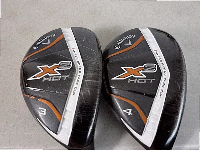 *VGC* Set Callaway X2 Hot Hybrids 3 & 4 Graphite Regular (6734)