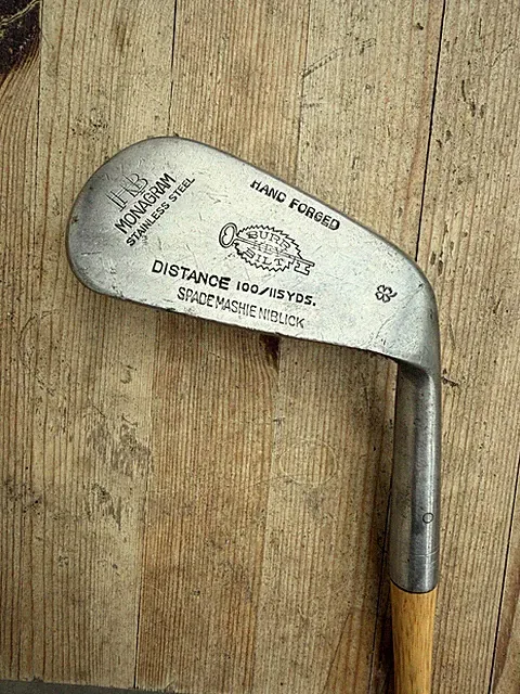 Vintage 1920s Hickory Burr-Key-Bilt Classic Golf 7 Iron PLAYABLE GOOD CONDITION