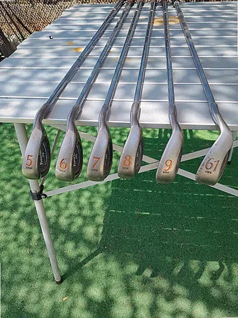 Vintage 1980's PowerBilt TPS Iron Set Factory Steel Regular 5,6,7,8,9, 61°PW