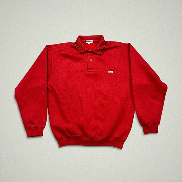Vintage 90s Puma Sweatshirt Womens XS Red Casual Collared Sweater Pullover