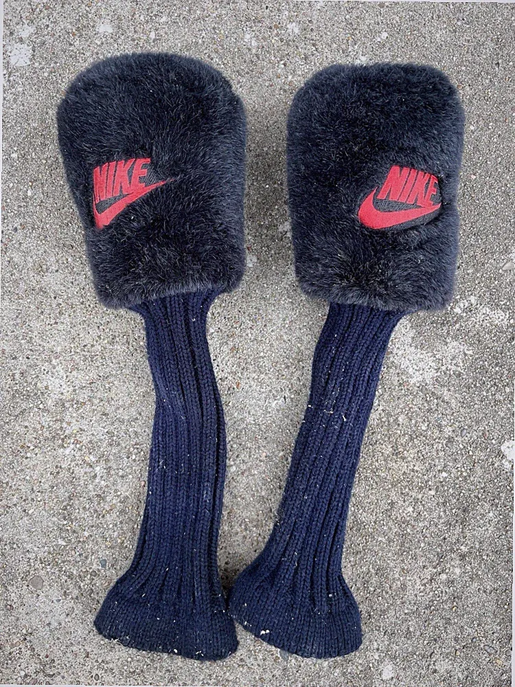 Vintage 90s Y2K Nike Golf Head Covers Socks Driver 1 3 Wood Club Head
