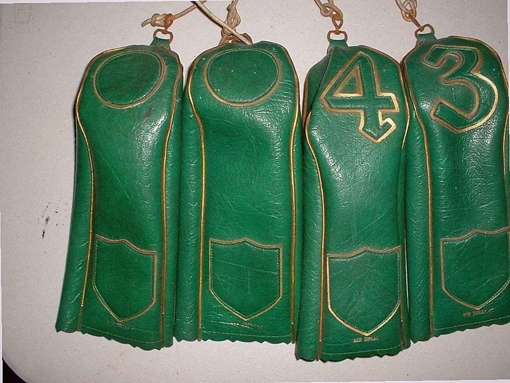 Vintage Ben Hogan Woods Golf Club Head Covers Green