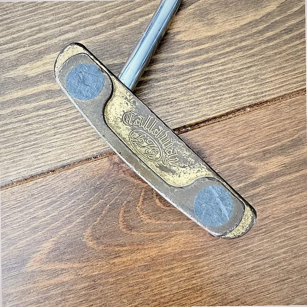 Vintage Callaway S2H2 Billet Series CM1 Brass Blade Putter Original Grip 34.5"