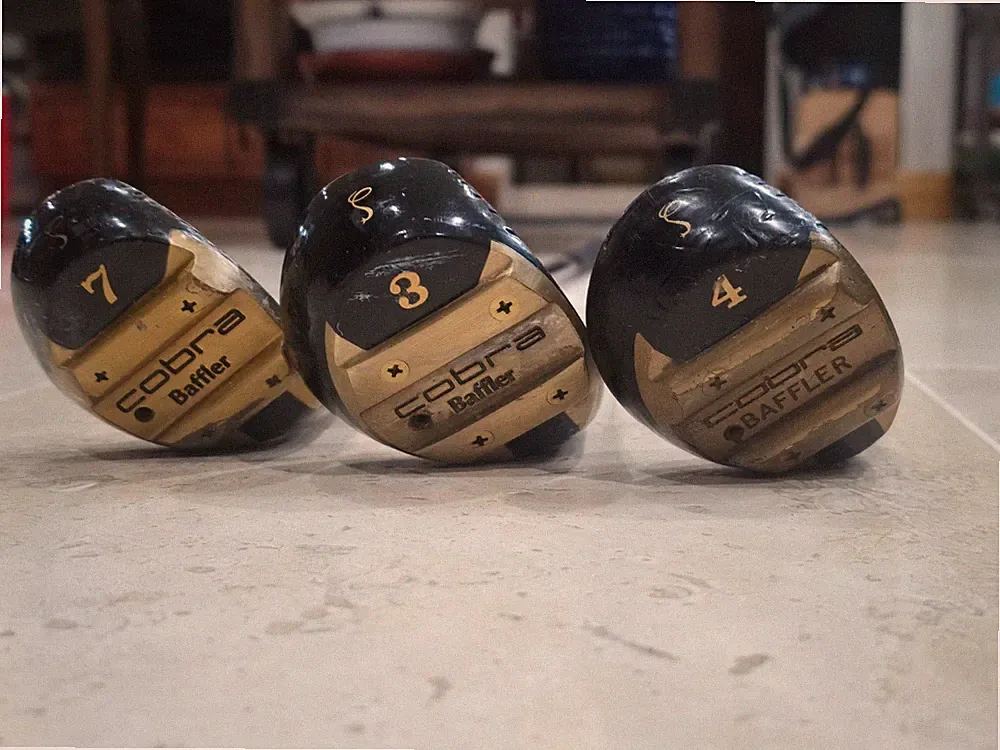 Vintage Cobra Baffler #3, #4. #7 Fairway Wood RH 42" Lot of 3 Golf Clubs