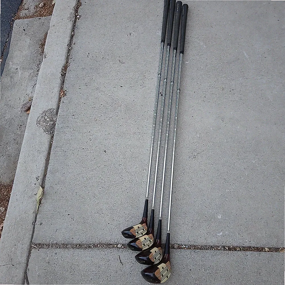 Vintage First Flight Golf Clubs RH Regular Steel Woods Driver Set 1 3 4 5
