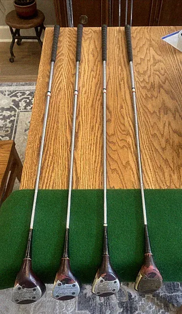 Vintage First Flight Woods Set (1W,2W,3W,4W) (4 clubs)⛳RH Stainless Steel Shafts