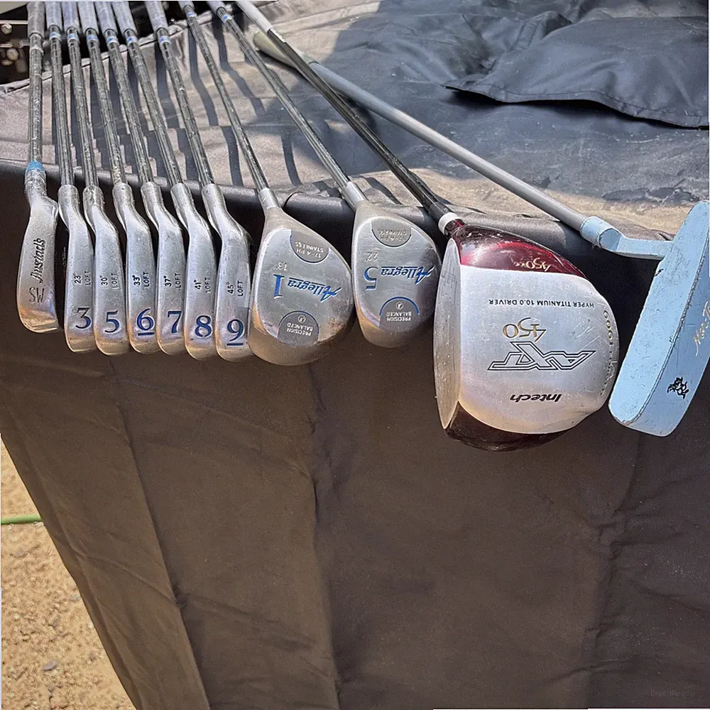 Vintage Golf Club Set Intech Driver Austad Woods & Irons 3,5-SW Mar-Tee Puter