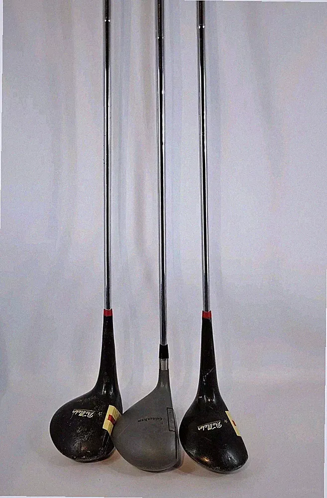 Vintage Golf Club Set RH Golden Ram & Pro Maker Drivers #1 #1 #3 Titanium