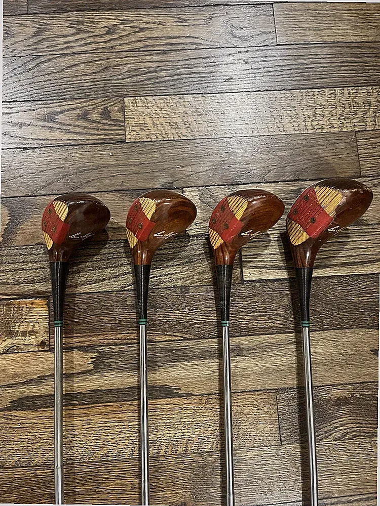 Vintage Golf Clubs Ben Hogan BH Laminate 1, 3, 4 And 5 Woods " Free Shipping